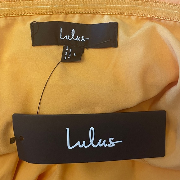 New Lulus Trendsetting Choice Orange Strapless Midi Dress With Pockets Large - Picture 5 of 5